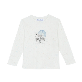 Ivory Raccoon Long Sleeve Tee