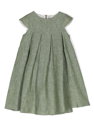 ILG Sage Green Cap Sleeve Linen Dress