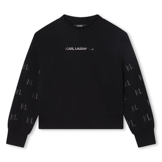Black Studded Sleeve Neoprene Top