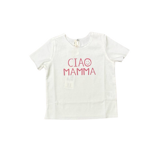 White and Mauve Baby Ciao Mamma Tee