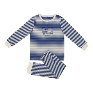 Blue Striped Pajama Set