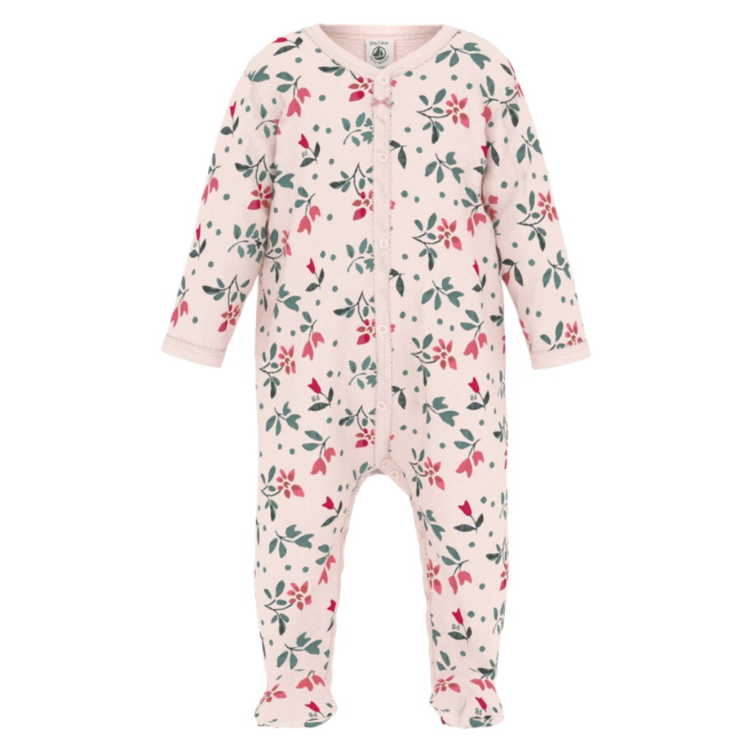 Petite Blooms Print Footie - Pink main image 0