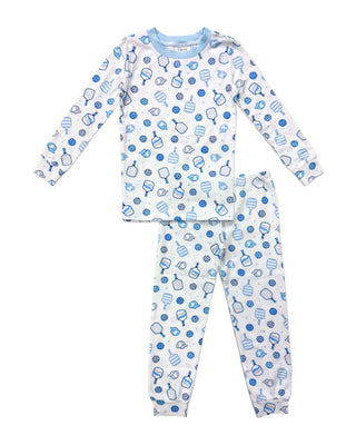 Blue Pickleball Print Pajama Set