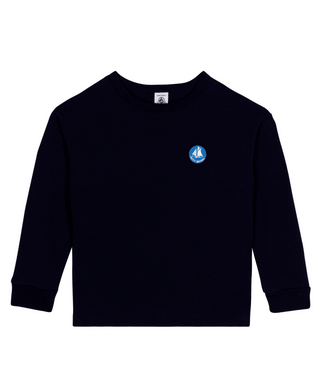 Navy Boat Emblem Long Sleeve Tee