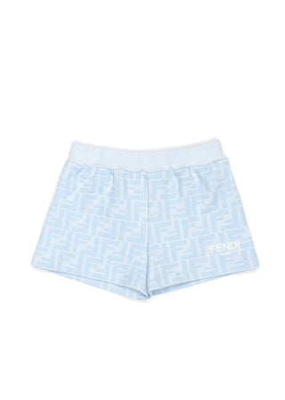 Light Blue Baby Faded FF Shorts