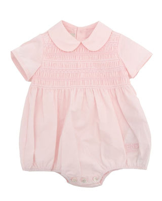 Rose Baby Smocked Collar Romper