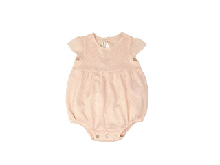 Powder Pink Baby Knitted Romper