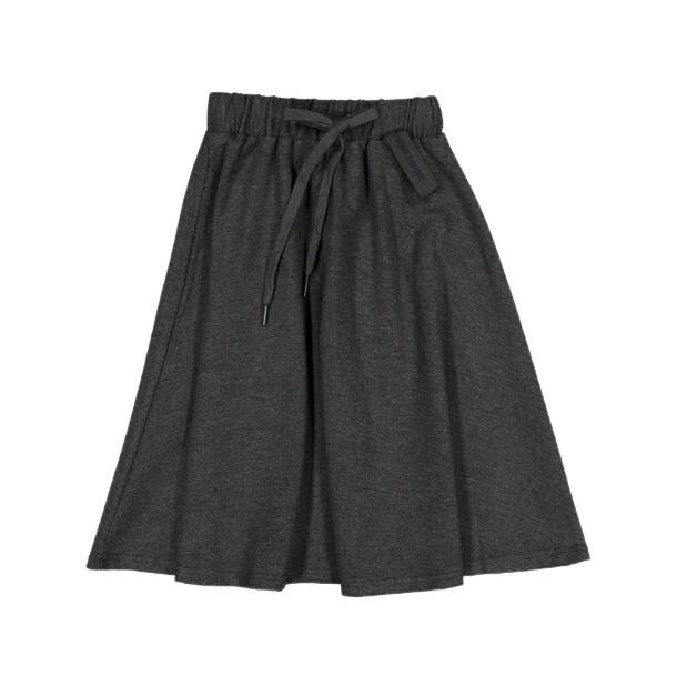 Charcoal Jersey Circle Skirt