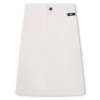 White Denim Skirt