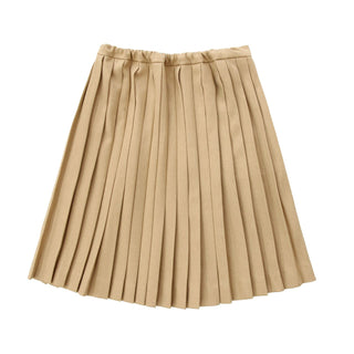 Camel Pleated Skirt