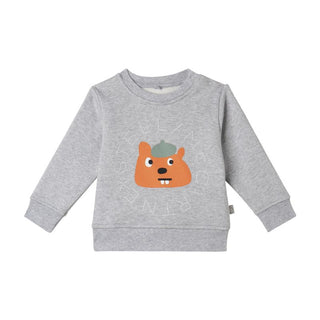 Grey Baby Squirrel Logo Disc Crewneck