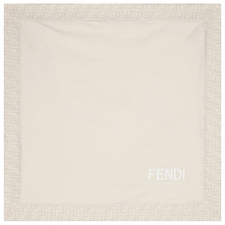 Beige Baby Blanket with Faded FF Logo