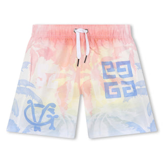 Multicolor Logo Pastel Colored Swim Shorts