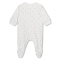 White with Grey Design Baby Footie