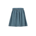Blue Faded Denim Rhinestones Skirts