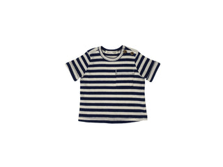 Blue and White Striped Baby Knitted Tee