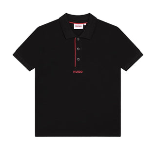 Black Short Sleeve Polo