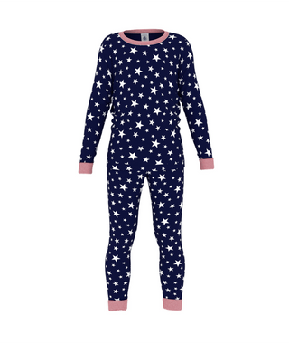 Navy and White Star Pajama Set