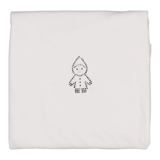 White Velvet Rhinestone Lutin Blanket