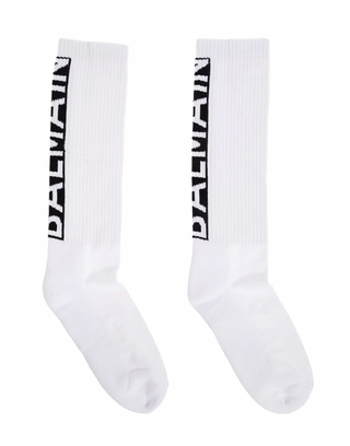 White Socks with Logo On Back