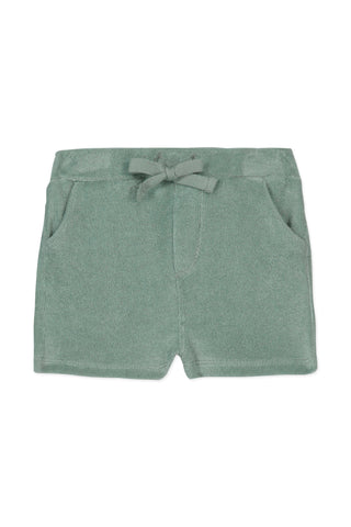 TAR Laurel Green Terry Baby Shorts