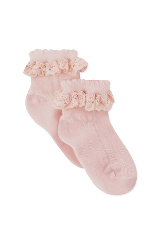 TAR Pale Pink Ruffle Socks