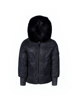 Black Reversible Baby Fur Coat