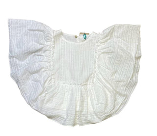 NC White Eyelet Ruffle Top