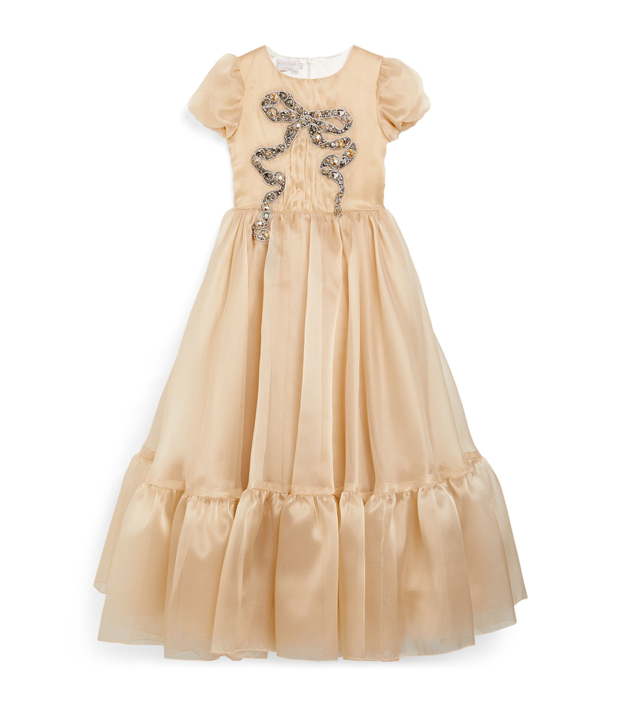 Gold Bow Encrusted Gown | The Red Balloon Gold Bow Encrusted Gown | The Red Balloon