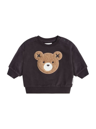 Black Furry Huxbear Crewneck