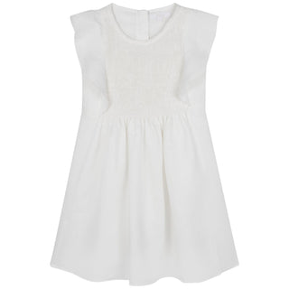 CL Ivory Smocked Detail Dress