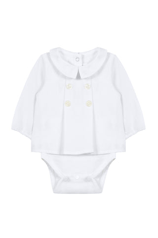 TAR White Collared Onesie