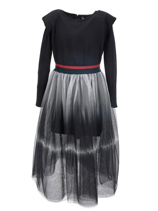 ML Black Tie Dye Tulle Bottom Dress