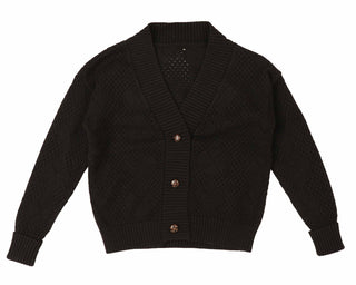 BT Argyle Black Cardigan