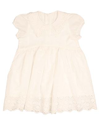 BT White Short Sleeve Eyelet Dress