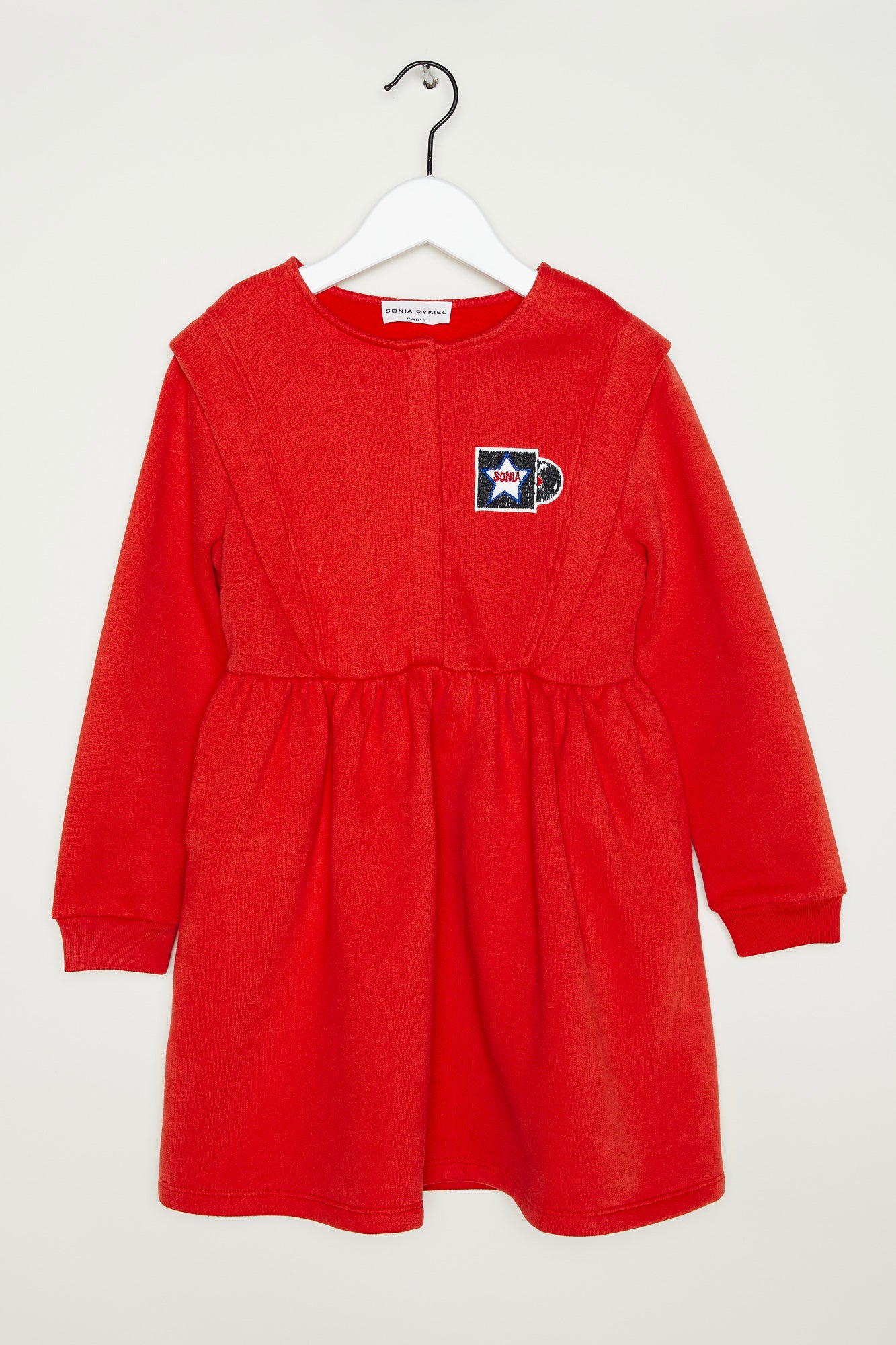 Leila Cherry Sweatdress with Record Detail | The Red Balloon