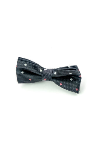 AM Grey Polka Dots Bow Tie