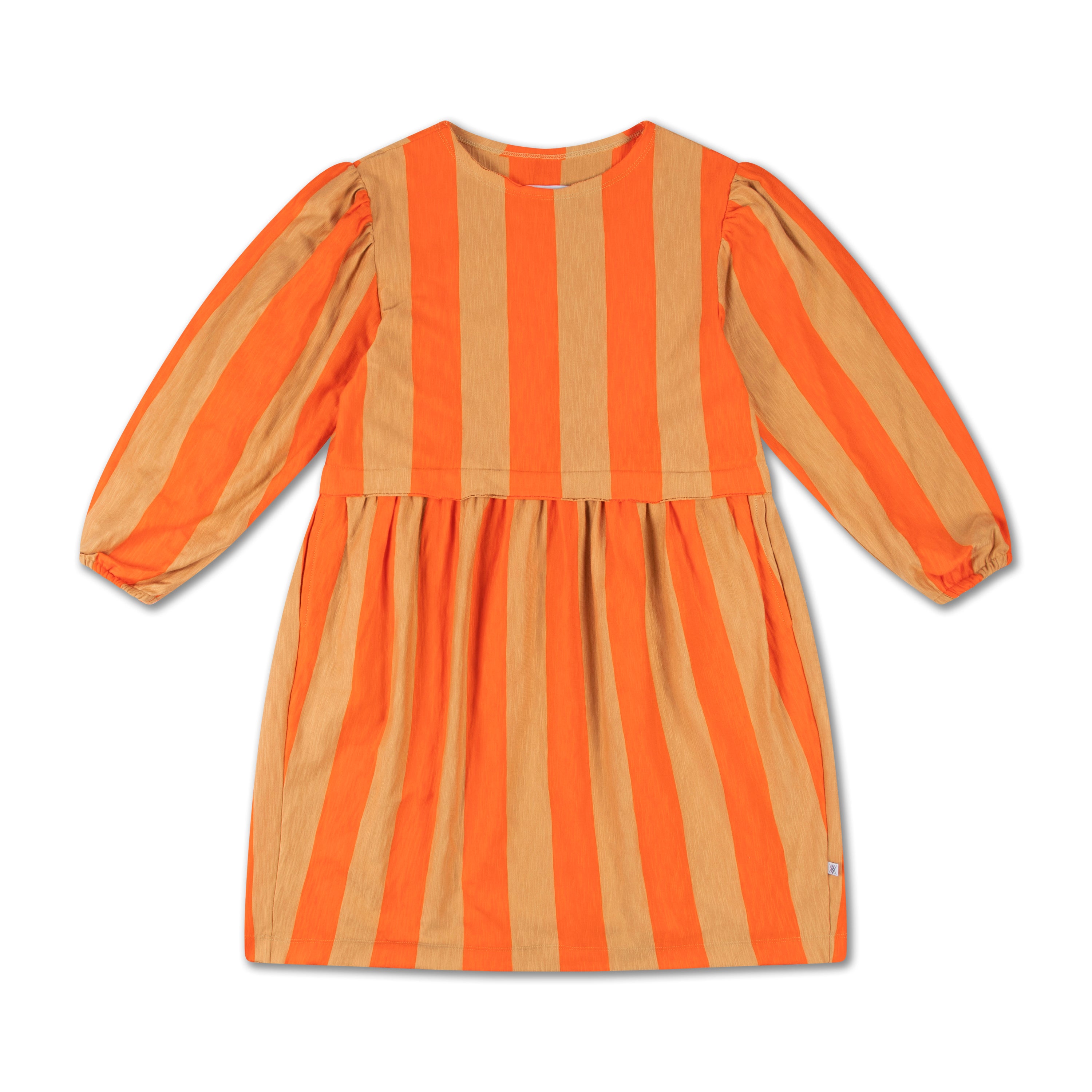 Orange and yellow striped dress best sale