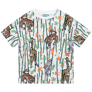 KZ White Bamboo Print Tee