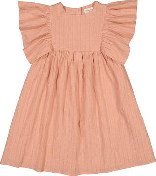 LL Micka Pink Lurex Flounced Dress