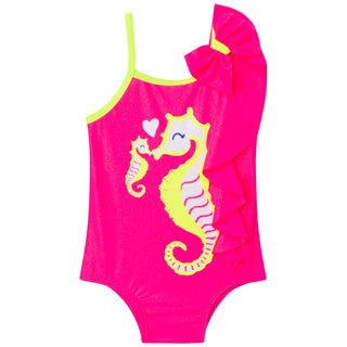 Pink Seahorse Graphic Swimsuit