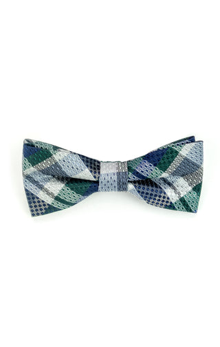 AM Blue Green Plaid Bowtie