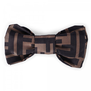 Brown Logo Hair Bow