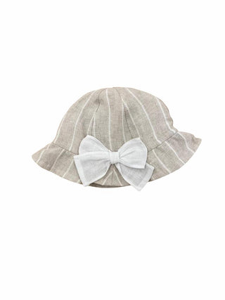 Beige Linen Bucket Hat