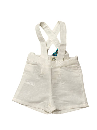 Acebo Ivory Linen Overalls Pants