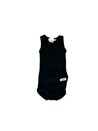 MAR Black Ribbed Bloomer Set