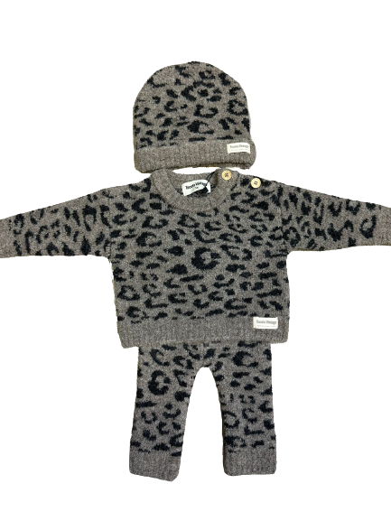 Baby Animal Print Brown Sweater