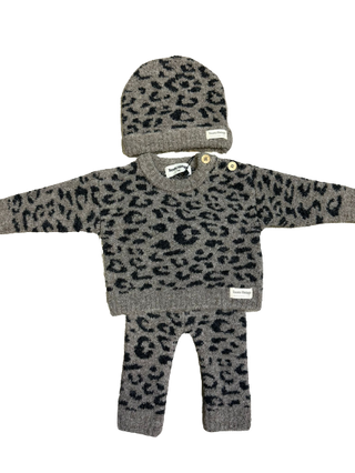 Baby Animal Print Brown Sweater