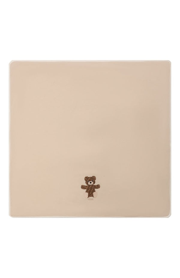 Beige Baby FF Bear Patch Blanket