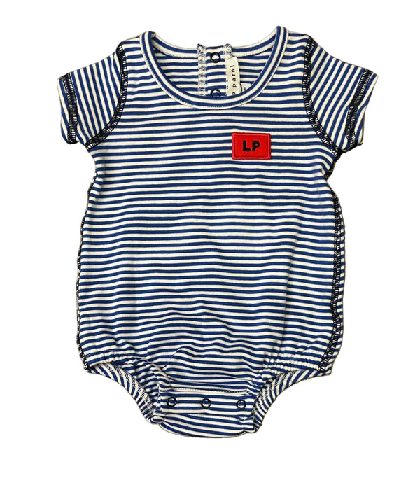 Royal Blue and White Baby Striped Onesie